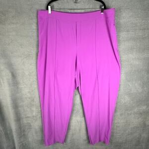 Athleta Pants Womens 22 Purple Vienna Slim Stretch Comfort Travel Zip Pockets